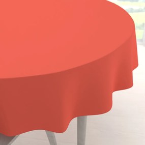 Biante Dekoračný okrúhly obrus Rongo RG-037 Koralový Ø 100 cm