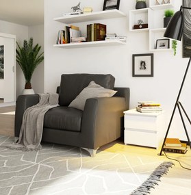 Nočný stolík CL2 40 cm biely