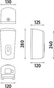Nimco Bezdotykový dávkovač dezinfekčného gélu alebo tekutého mydla - HP 9531S-M-04