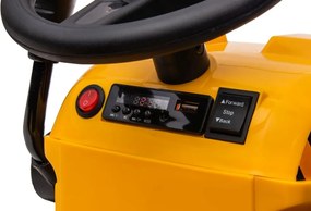 LEAN CARS Batériový traktor s prívesom S617 žltý