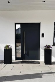 Kvetináč BLOCK, sklolaminát, výška 75 cm, antracit