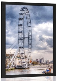 Plagát jedinečný Londýn a rieka Temža - 60x90 silver