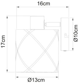 Globo 15431-1 - Nástenné bodové svietidlo BEMMO 1xE27/25W/230V