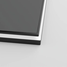 Erga Megan, LED zrkadlo 50x70cm v čiernom ráme, 1840 lm, 3 farby svetla, zadné osvetlenie, ERG-V01-MEGAN-5070-BK