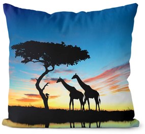 Vankúš Nočné Safari (Veľkosť: 55 x 55 cm)