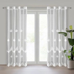 ZÁCLONA NA KRÚŽKOCH ISARI 140X250 CM KVETY