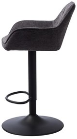 Tmavosivá barová stolička s nastaviteľnou výškou Nolan – Unique Furniture
