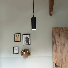 Dizajnové závesné svietidlo čierne - Tubo