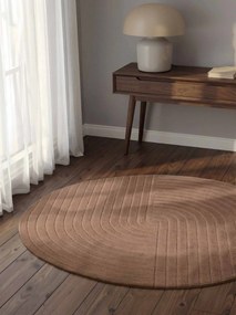 Vikosa, Kusový koberec Vikosa Arcura 106300 Brown kruh, 150x150 (priemer) kruh, hnedá, obývacia izba