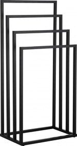 Stojan na uteráky - 4 ramenný - čierny