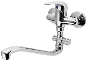 Aqualine, AQUALINE 35 nástenná umývadlová/vaňová batéria, rozteč 100mm, chrómová, 52140