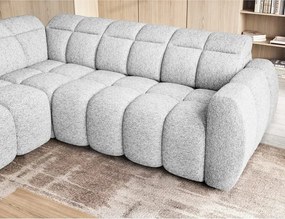 Svetlosivá rozkladacia/s úložným priestorom rohová pohovka z textílie buklé (ľavý roh/do L) Falconn – ELTAP