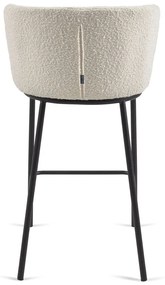 Biela barová stolička (výška sedadla 65 cm) Ciselia – Kave Home