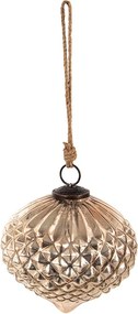 Zlatá vianočná sklenená ozdoba - Ø 15*15 cm