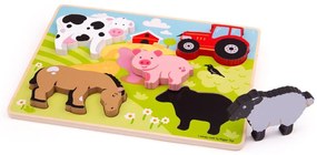 Bigjigs Toys Vkládacie puzzle farma