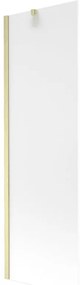 Mexen Next, 1-krídlová vaňová zástena 60 x 150 cm, 6mm sklo námraza, zlatá matná, 895-060-000-00-30-55