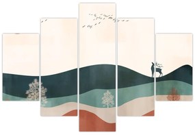 Obraz - Ilustrovaná krajina (150x105 cm)