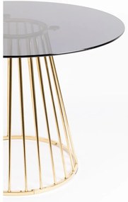 Okrúhly jedálenský stôl so sklenenou doskou ø 104 cm Floris – White Label