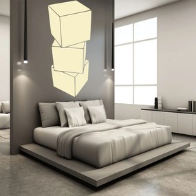 Veselá Stena Samolepka Kocky 3D Farba: béžová, Veľkosť: 80 x 36 cm