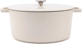 Elmich Smaltovaný liatinový hrniec Ember 24 cm krémovobiely
