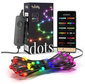 Twinkly TWD060STP-B - LED RGB Stmievateľný pásik DOTS 60xLED 3 m Wi-Fi USB