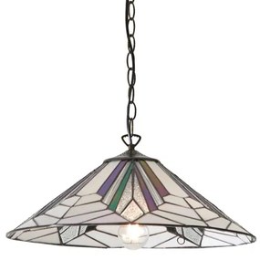Endon 63938 - Luster na reťazi Tiffany ASTORIA 1xE27/60W/230V pr. 48 cm