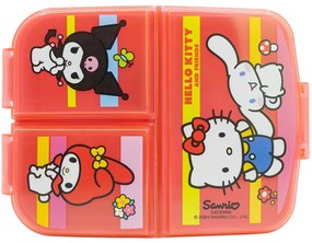 Multibox na desiatu Hello Kitty a priatelia s tromi priehradkami | Bez obsahu BPA