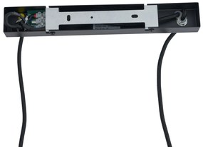 Moderné závesné svietidlo čierne s drevom a dymovým sklom 4-svetlá - Aleks