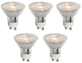 Set van 5 GU10 50mm LED lampen helder 4.5W 360 lm 2700K