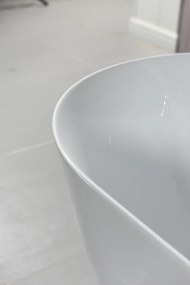 Erga Molly, voľne stojaca vaňa 150x75 cm + odtoková zátka, biela lesklá, ERG-Molly-150075-WH-WH