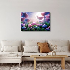 Obraz - Huby pri splne, grafika (90x60 cm)