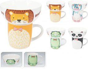 ADH Detský set 2D porcelán Zvieratko mix 360/600ml
