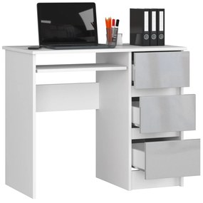PC stolík Benicio  (biela + metalický lesk) (P). Vlastná spoľahlivá doprava až k Vám domov. 1069688