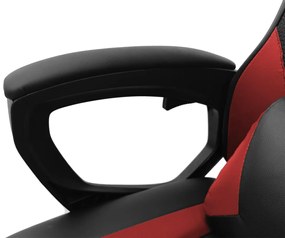 Herní židle s podnožkou KG100 černá/červená