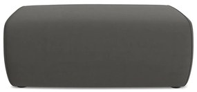 Tmavosivá zamatová podnožka Kapua – Makamii