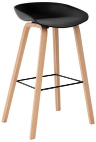 Barová stolička rieno 76 cm čierna MUZZA