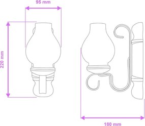Brilagi - Nástenné svietidlo RUSTIC 1xE14/40W/230V buk/orech