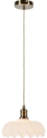 Markslöjd 108857 - Luster na lanku KURAGE 1xE27/40W/230V mosadz/biela