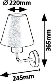 Rabalux 8844 - Vonkajšie nástenné svietidlo FAVARA 1xE27/14W/230V IP44