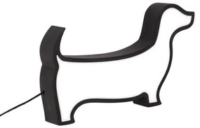 LED Detská stolná lampa DOG LED/12W/230V čierna