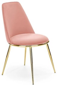 Stolička K460 Velvet/Chrome Ružová