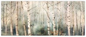 Obraz - Kresba lesného vzoru (120x50 cm)