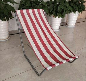 Skladacie plážové ležadlo SAND, tmavo ružové pruhy