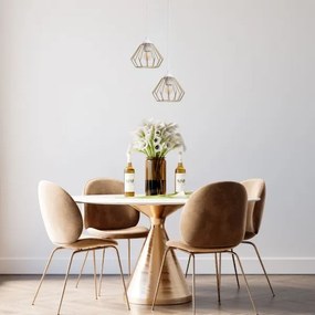 Luster na lanku CEED GOLD 2xE27/60W/230V pr. 28 cm biela/zlatá