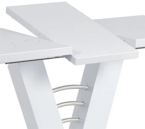 BONTEC Jedálenský stôl rozkladací 120-160x80 cm, mdf, biela, HT-510 WT Farba: Biela