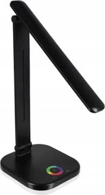 LED RGBW stmievateľná stolová lampa s bezdrôtovým nabíjaním LED/7W/5V USB čierna