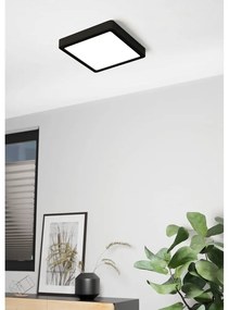 Čierne LED stropné svietidlo 21x21 cm FUEVA 5 – EGLO