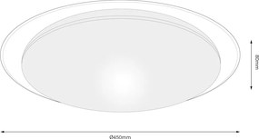 Stropné LED svietidlo Sonic, 1x LED 35w, 3000-6000k, w, (fi 45cm), s ovládačom