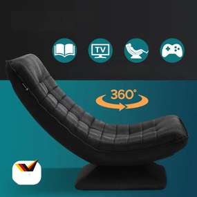 Leňoška ABERDEEN, 87x60x105cm, čierna Casaria