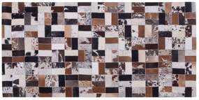 Kožený koberec 80 x 150 cm viacfarebný CESME Beliani